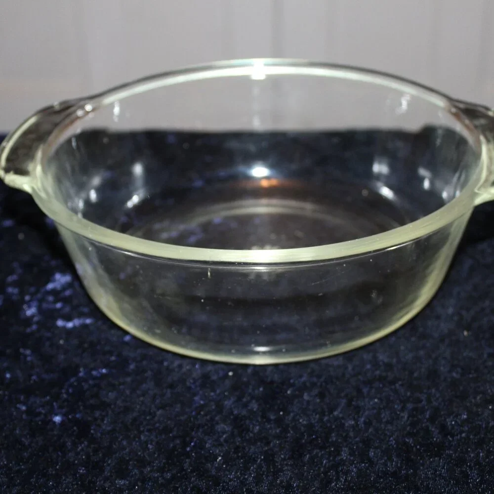 Vintage Fire-King 2 QT. Clear Glass Casserole Dish